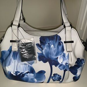 Simply Vera Vera Wang Vegan Leather Buena Satchel Handbag / Shoulder Bah New